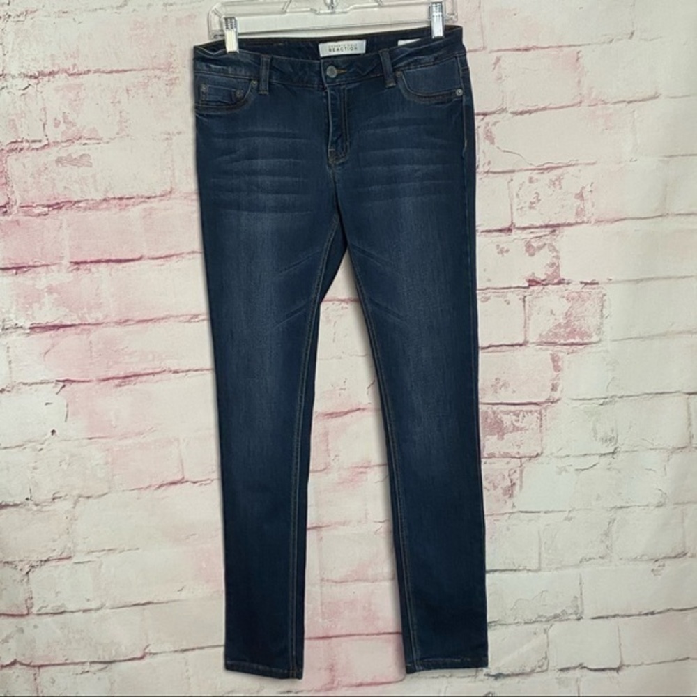 KENNETH COLE Dark Blue Washed Skinny Jeans